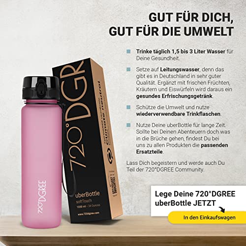 Image of 720A DGREE Water Bottle - 1.5 l SoftTouch + Sieve - BPA-Free Tritan, Leak-proof, Reusable Drinking Bottle - Sports Bottle for Gym, Fitness, Outing, Travel, School, Office