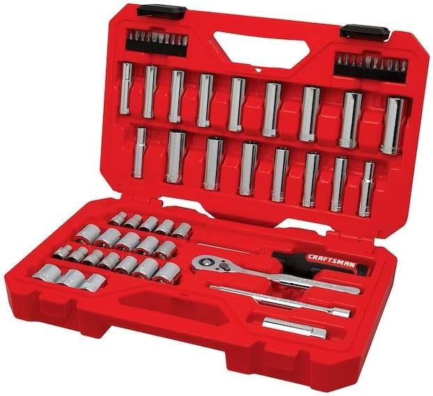 CRAFTSMEN 61 -Piece Standard (SAE) and Metric Mechanics Tool Set with Hard Case