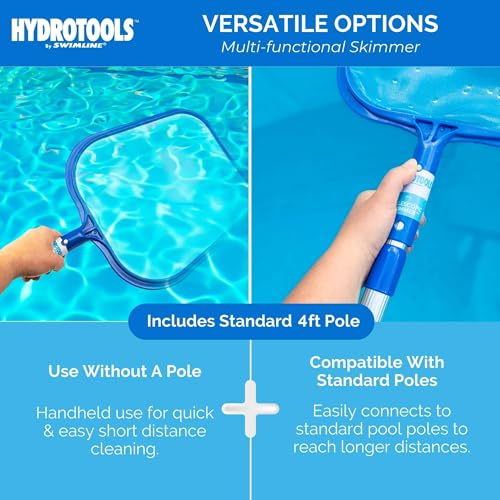 Épuisette de surface Swimline Hydro Tools 8051 avec manche extensible