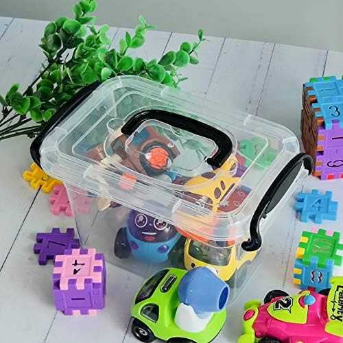 Gitany Mini Transparent Plastic Latch Box, 6 Packs Storage Boxes with Handle
