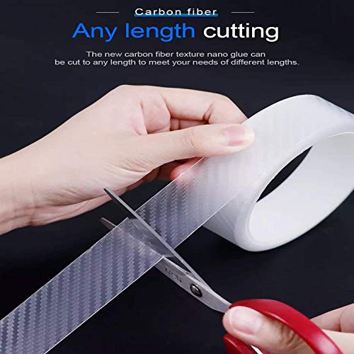Image of Semaphore Car Door Transparent Carbon Fiber Seal Strip Door Edge Guard Bumper Cover Strips Entry Sill Scuff Plate Anti-Scratch (5cm x 5metre) Compatible with Hundai i20
