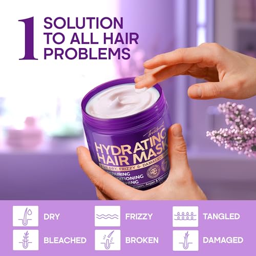 Nutraharmony Hydrating Hair Mask For Dry Damaged Hair - Keratin Treatment W/ Argan & Coconut Oils | Biotin | Collagen - Deep Conditioner For Frizzy, Color-Treated & All Hair Types thumb #1
