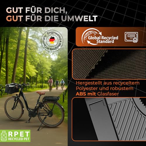 MAINWEST - Fahrradkorb vorne + Inklusive Lenkeradapter E-Bike - mit Airtag Fahrrad Versteck - Fahrradkorb Vorne Ebike - mit Schloss - Lenkerkorb Fahrrad - 26 Liter
