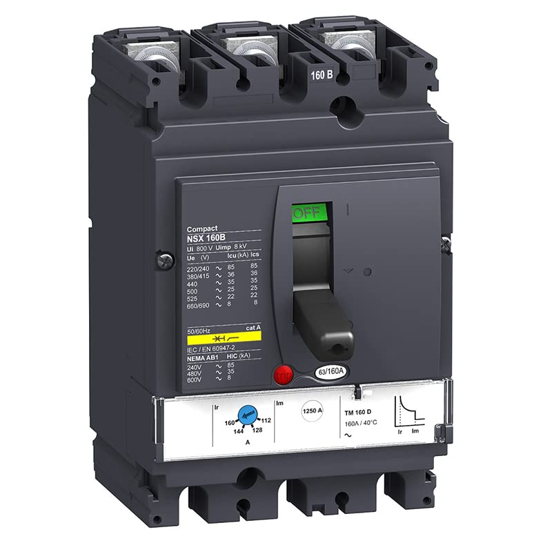 LV430301 MCCB NSX160B TMD 125A 3p2d 25kA Moulded case circuit breaker (3-125A)