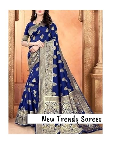 Image of Women's Kanjivaram Ptinted Soft Silk Banarasi Saree With Unstitched Matching Bloue Piece | Saree for Women