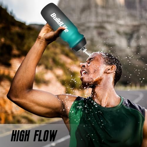 BuildLife Sport Water Bottle 2 Pack, 750ml Squeeze Bottle, BPA Free & Leak Proof Dishwasher Safe Cycling Bottles for Working Out, Fitness, Hiking, Outdoor Sports - Image 4