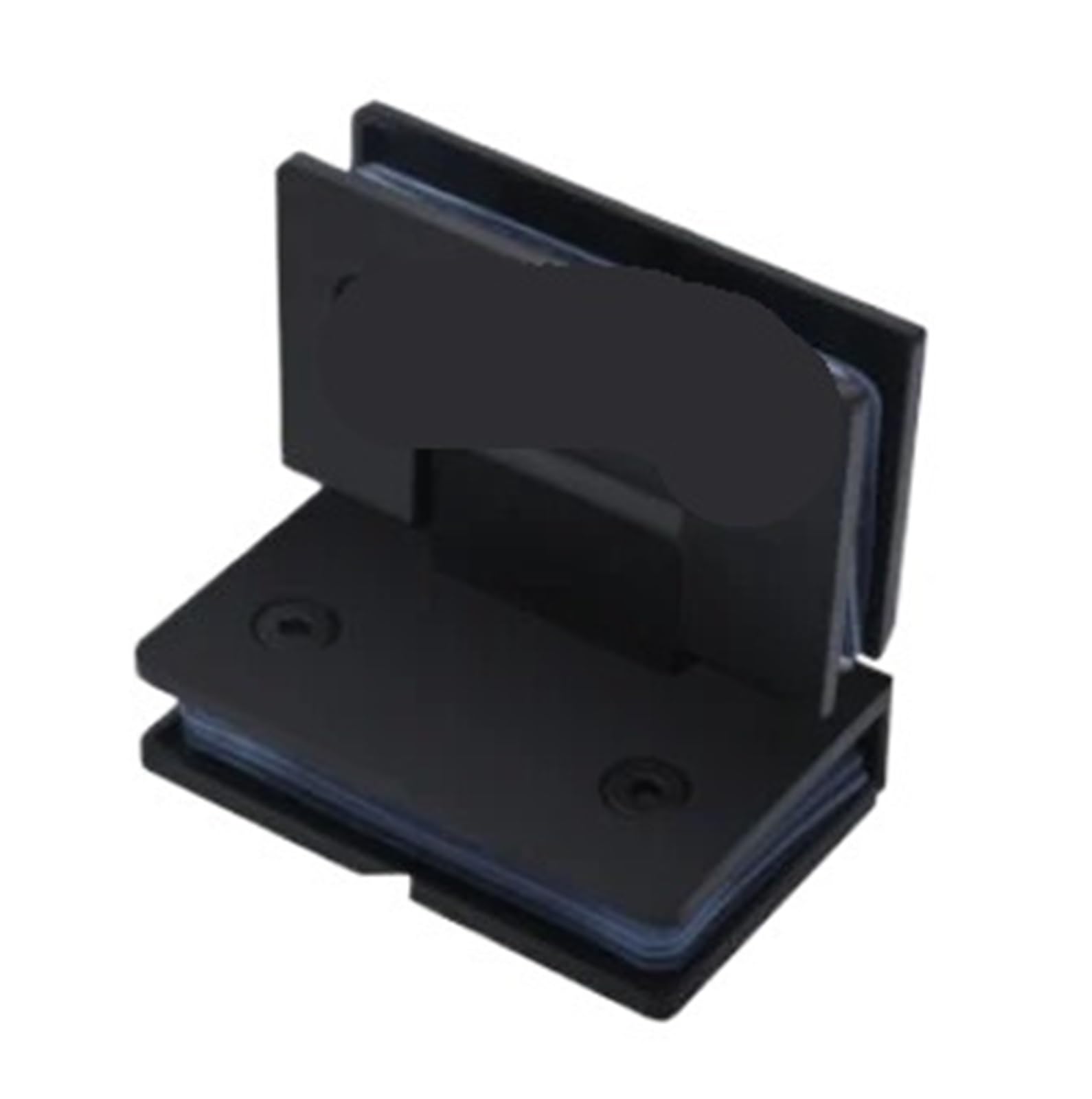2Pcs 304 Stainless Steel 90 Degrees Glass-to-Glass Corner Hinge(Matte Black)