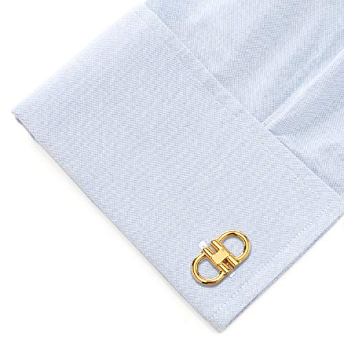 Horse Bit Gold Stainless Steel Cufflinks3