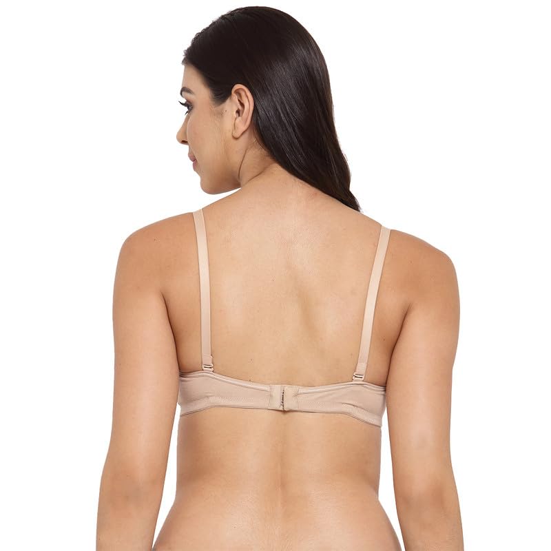 Image of Inner Sense Women's Soft Organic Cotton Bamboo Bra for Women I Comfortable, Padded, Wire Free, Smooth Straps, High Coverage Everyday Tshirt Bra for Women |