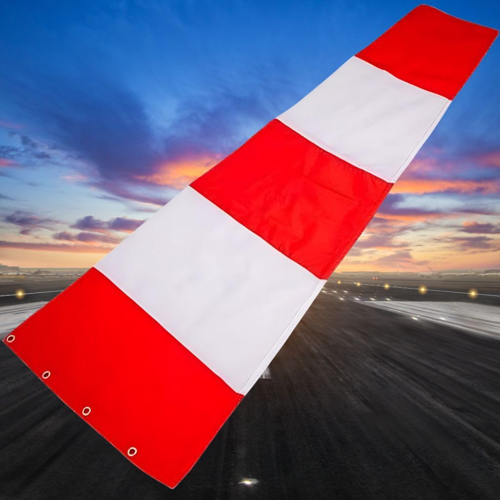Windsock, Wind Direction Indicator, Wind Indicator Flag, Air Direction Indicator, Airport Wind Direction Indicators, Wind Sock Indicator, Wind Direction Flag, Air Direction Flag- 6 Feet Double Fabric-image-16