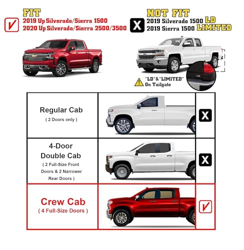 Estribos laterales 4.25 pulg. para Chevy Silverado/GMC Sierra miniatura 4