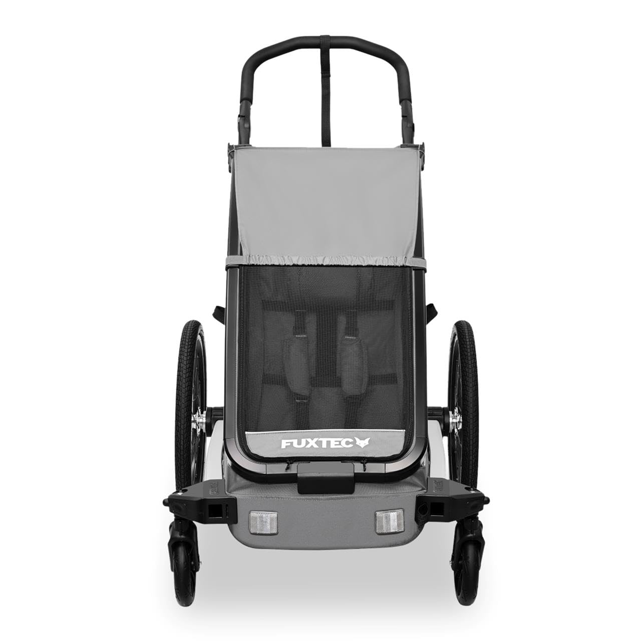 FUXTEC Remorque de vélo FX-FA1S pour enfant, poussette de jogging, charge 35 kg, pliable
