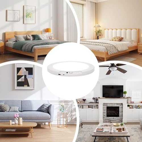 人感センサー 天井照明 LED - ワイヤレス充電式 ランプ,屋内 室内 コードレス 配線不要 ワイヤレス クローゼットライト 押入れライト 収納庫照明 寝室用 ベッドルーム用 - ガレージ 物置 玄関 ポーチ 壁 廊下 浴室 [5]