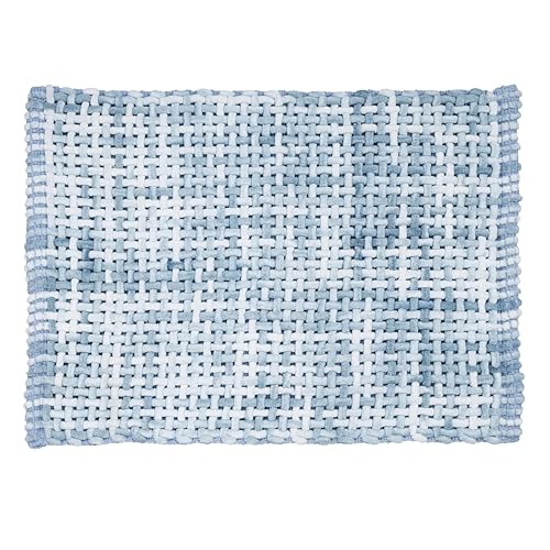 Image of LAHOME Bathroom Mat Anti Slip Bathmat Bathroom Mat Water Soak Bath Door Mat for Home Bathroom Floor Mat Cotton Anti Slip Bath Mat (50 x 70 Cm, Sky Blue)
