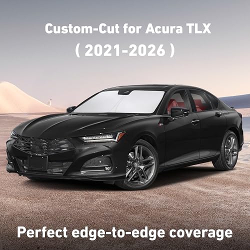 Image of EcoNour Windshield Sunshade Compatible for Acura TLX 2021-2024 2025 2026, Sun Visor for Front Windshield & Window Sun Shade Cover, UV Heat Blocker & Protector, Car Accessories