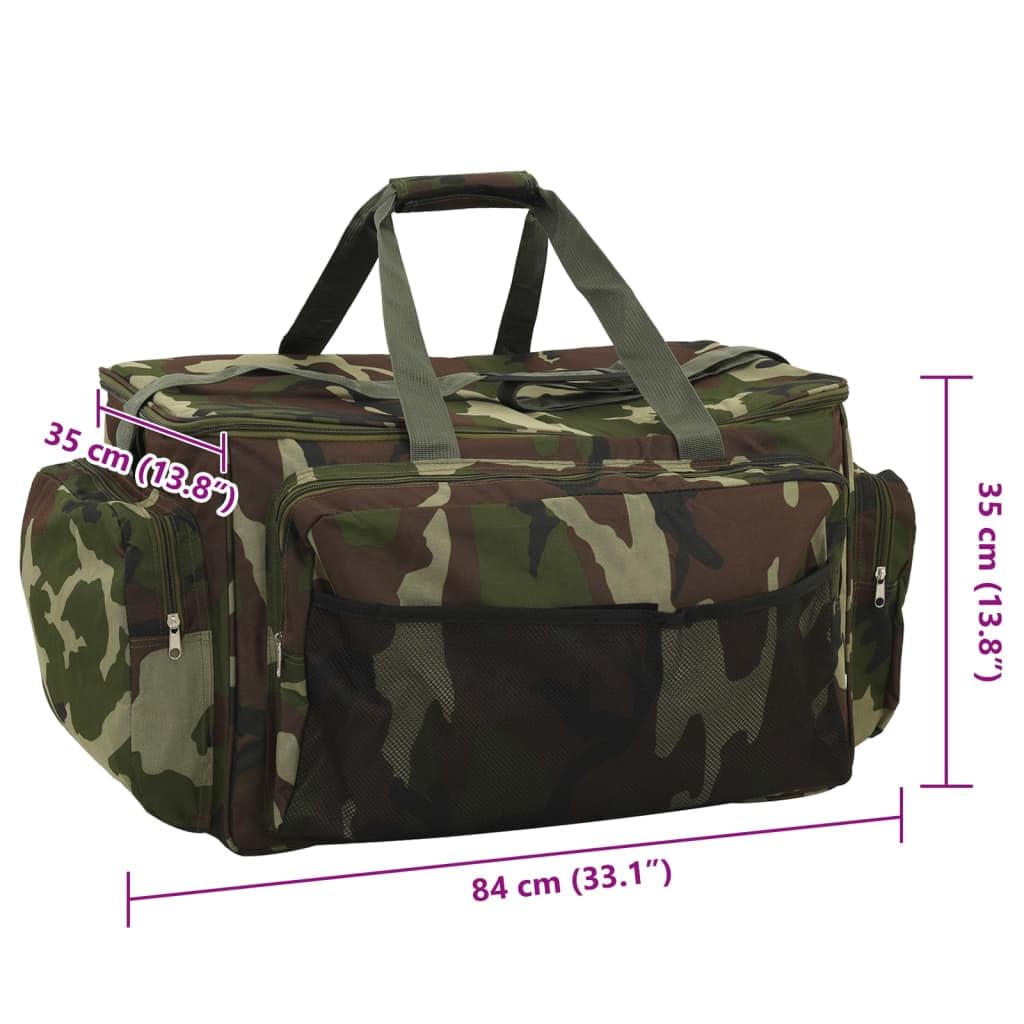 Sac de pêche 70 x 35 x 35 cm - Tissu Oxford 600D imperméable pour accessoires de pêche - Sac de transport - Camouflage vert, Vert 2, 84 x 35 x 35 cm, Moderne