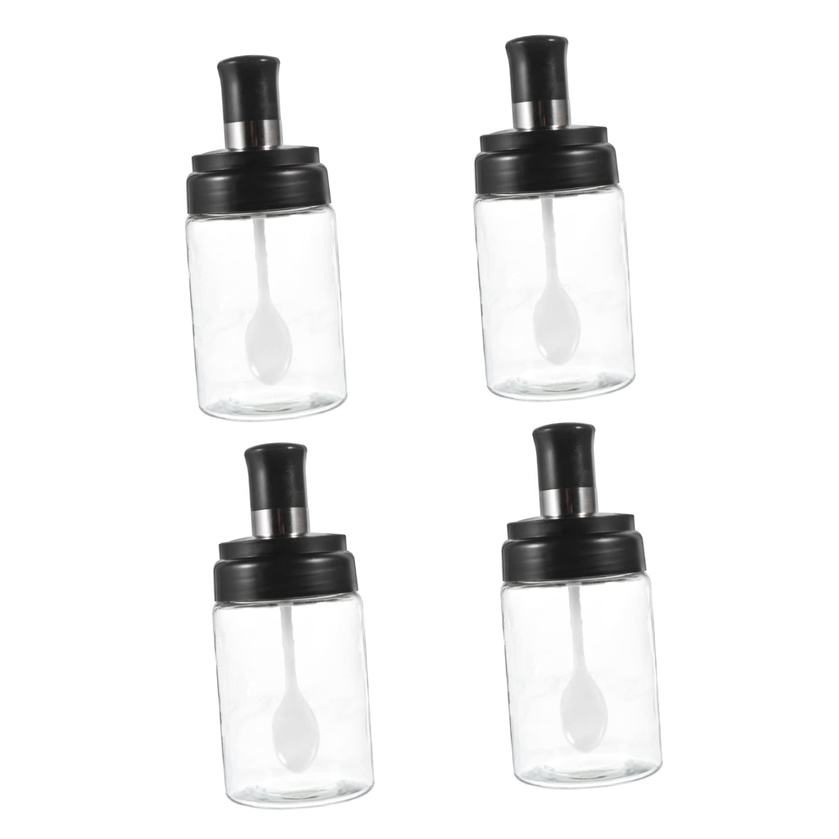 Pot à épices transparent Alipis lot de 4 bocaux de rangement pour assaisonnements