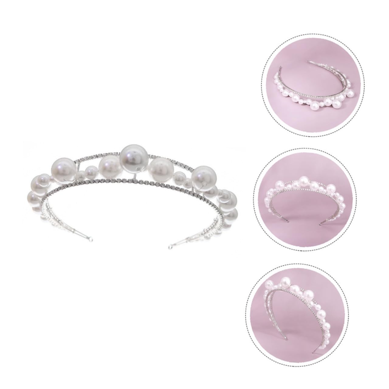 FRCOLOR 3pezzi Cerchietto Per e Accessorio Per Per Matrimoni e Speciali Confezione