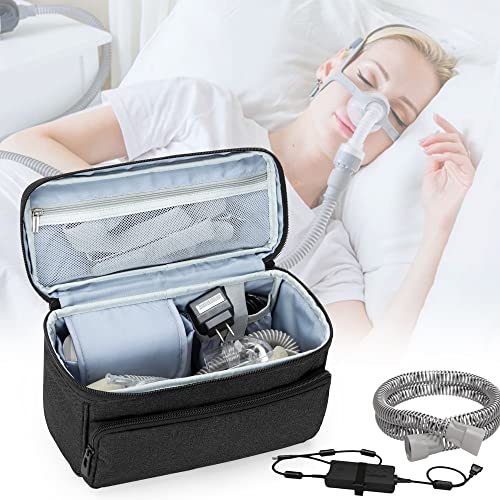 CURMIO CPAP Travel Bag Compatible for ResMed AirMini, CPAP Machine Carrying Case for CPAP Supplies, Black (Empty Bag Only, Patent Design) - Thumbnail 7