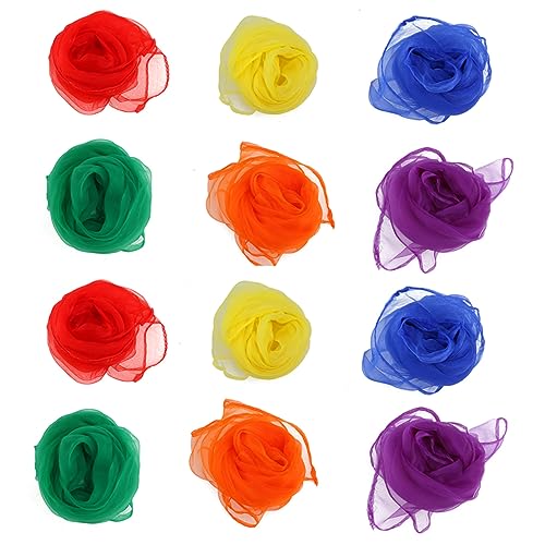 Dance Silk Scarf Square Silk Scarf Small Square Scarf Juggling Scarves Silk Scarf for Women White