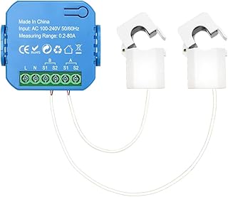 Tuya Smart Medidor de EnergíA WiFi 2 VíAs Bidireccional 1/2 Canal con Pinza App Monitor EnergíA Solar Producida y Consumida 2CT