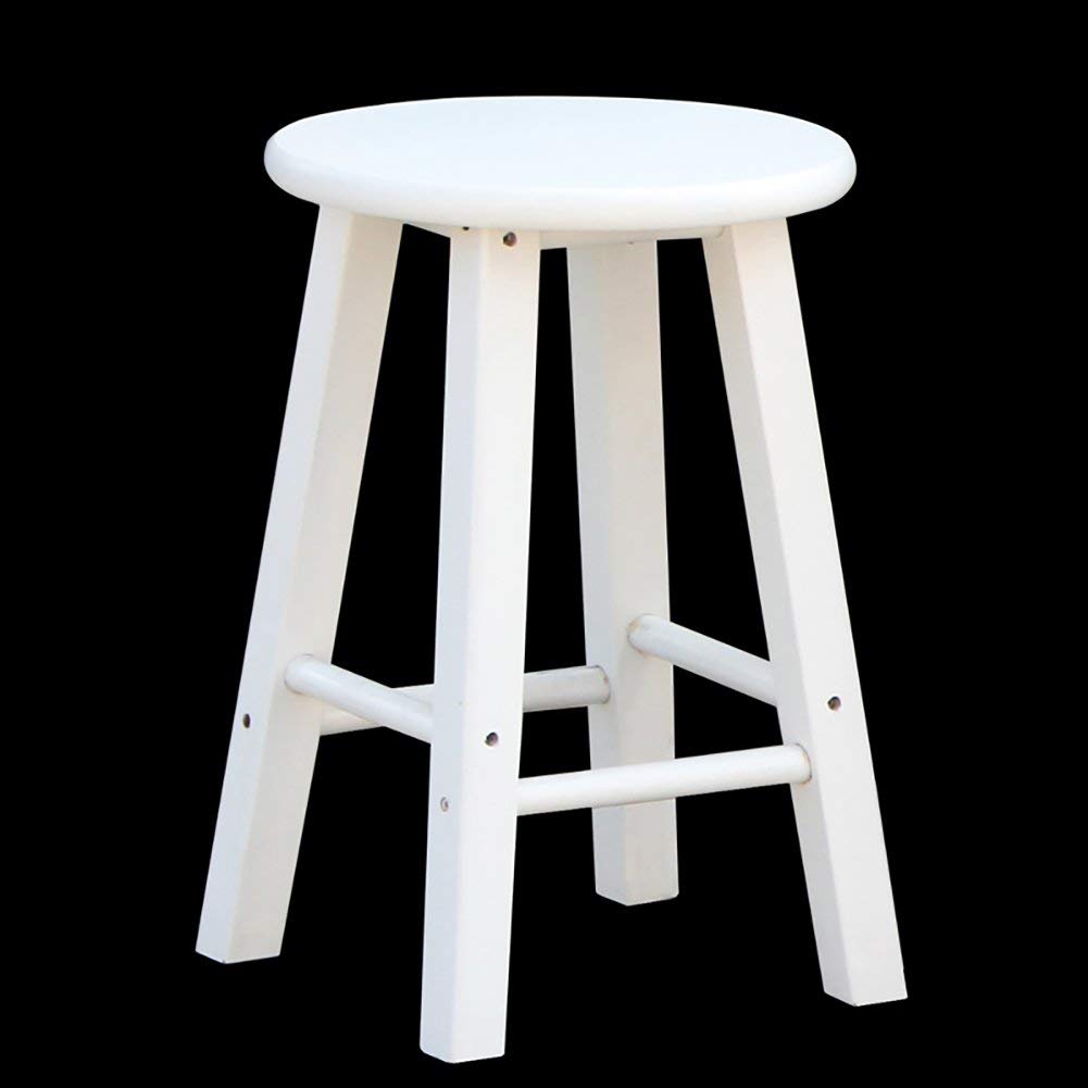 Tabouret de bar en bois haut rétro avec siège rond pour adulte de cuisine