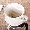 Segarty Pour Over Coffee Maker, White Ceramic Coffee Dripper Single Cup, Drip Coffee Maker Slow Brewer with 3 Holes Flat Bottom for Home, Office, Travel, Camping，Gift for Coffee Enthusiast