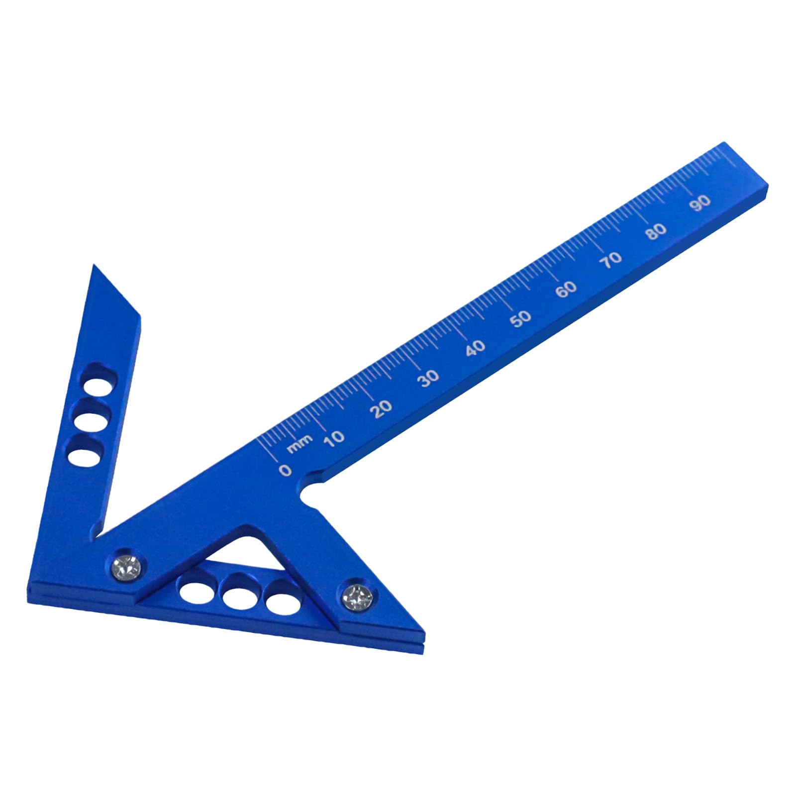 Zxfdsfdbnm Blue Metric Professional Aluminum Angles Measurer Lightweight For Accurate Woodworking Projects Multiple Functional Builder Measuring Tool