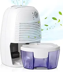 Desumidificador de Ar, Desumidificador, Purificador de Ar 300ML, Branco, Desligamento Automático Quando a Água Está Cheia