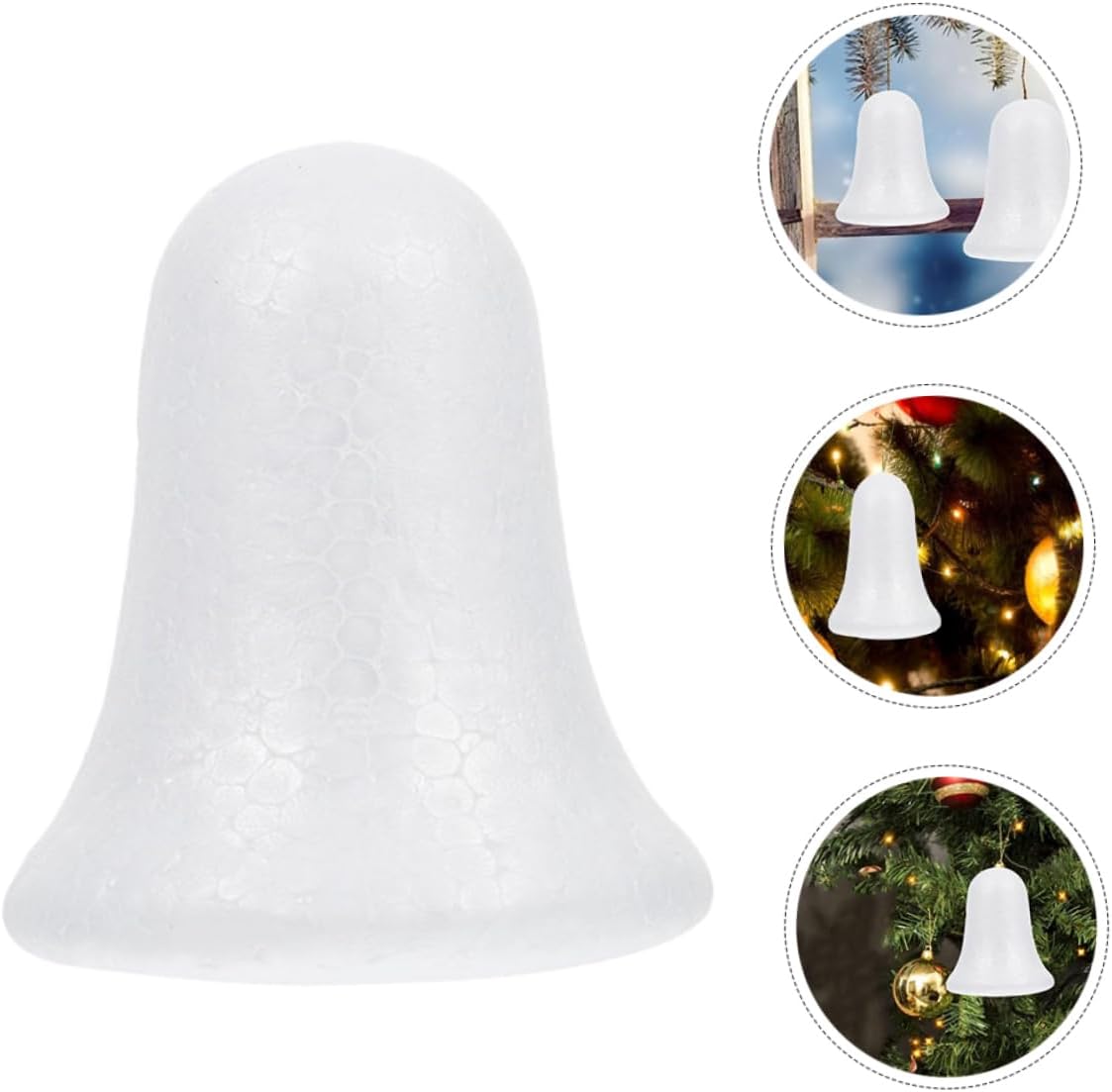 6Pcs Foam Jingle Bells for Christmas Tree Decorations Lightweight Craft Bells for DIY Projects Festive Design for Holiday Aesthetics and Easy to Use