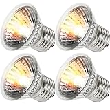 Lachesan 4-Pack 50W UVA Bulbs, Fit E26 Heat Reptile Lamp, Light Turtle Heat Lamp for Reptiles and Amphibian Tanks, Terrariums and Cages, Works with Various Lamp Fixtures