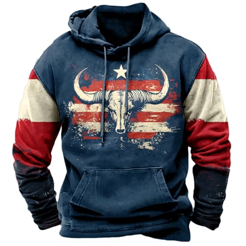 Oversized Grahpic Hoodie for Men Pullover Hooded Sweatshirt Comfy Long Sleeve Lightweight Casual Sweater