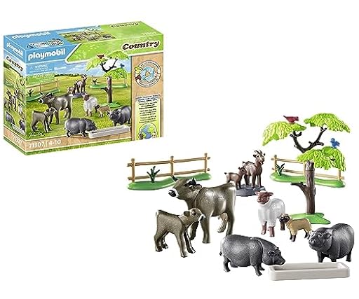 PLAYMOBIL Country 71307 Set Animales,con adorables Animales de Granja como Vacas, Cabras, ovejas y Cerdos vietnamitas, Juguetes para niños a Partir de 4 años | Ya disponible en tu tienda friki favorita! En mundofriki.es!