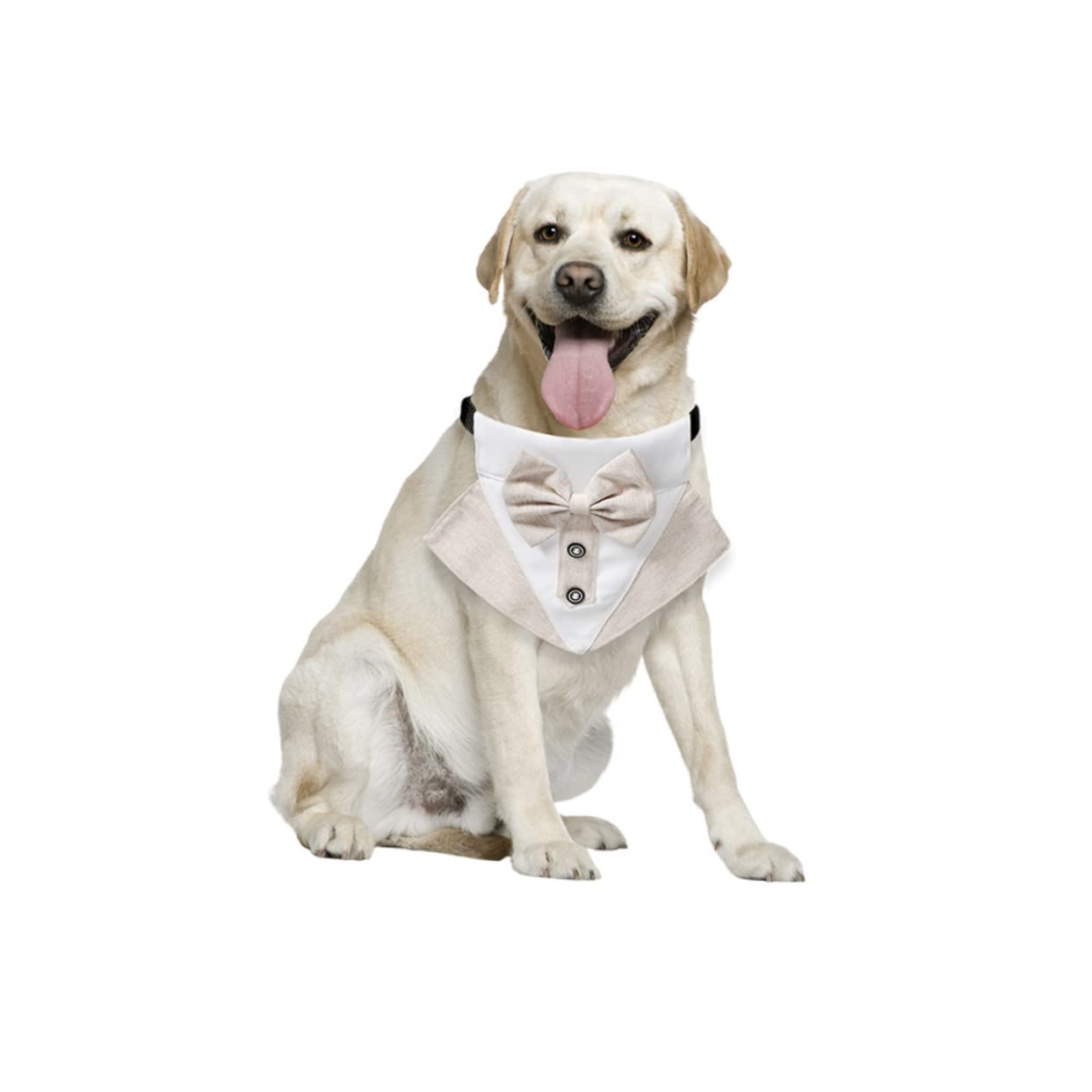Kisangel Pet Collar Elegant Bow Tie Triangle Scarf for Dog Cotton Fabric Skin-Friendly Pet Party Wedding Holiday