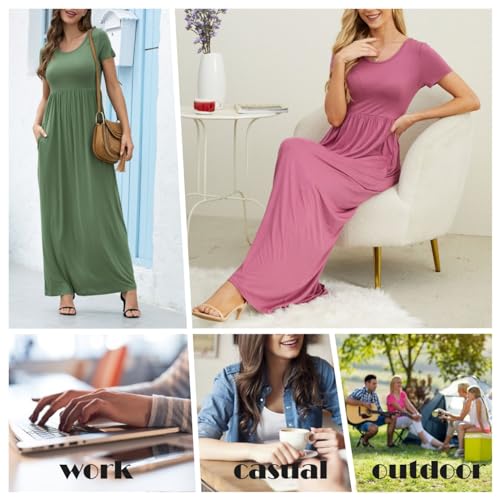 Robe décontractée femme longue fluide pour masquer les imperfections - 4