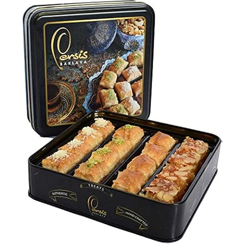Persis Premium Baklava Assorted Gift Box Tin - 16 Pieces (350g) Cover