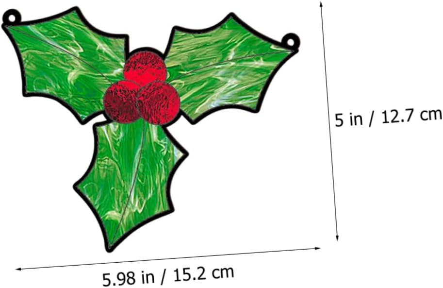Green Acrylic Christmas Pendant Hanging Ornament for Window Door Decor