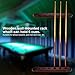 Tbest Pool Cue Rack Wall Mounted Holder,Pool Cue Stick Holder,Wall Mount Wood Stained 6 Cues Billiard Wooden Pool Cue Rack Wall Mounted Stick Holder Billard Queue Halter Pool cue Rack Wall Mounted