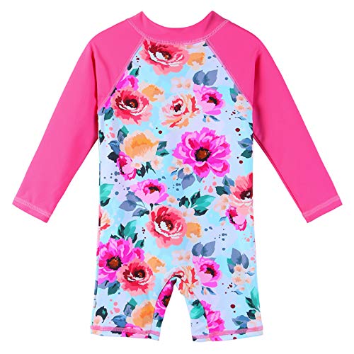 Image of XFGIRLS Baby /Toddler Girls Swimsuit Long Sleeve One-Piece Bathing Suit Rash Guard