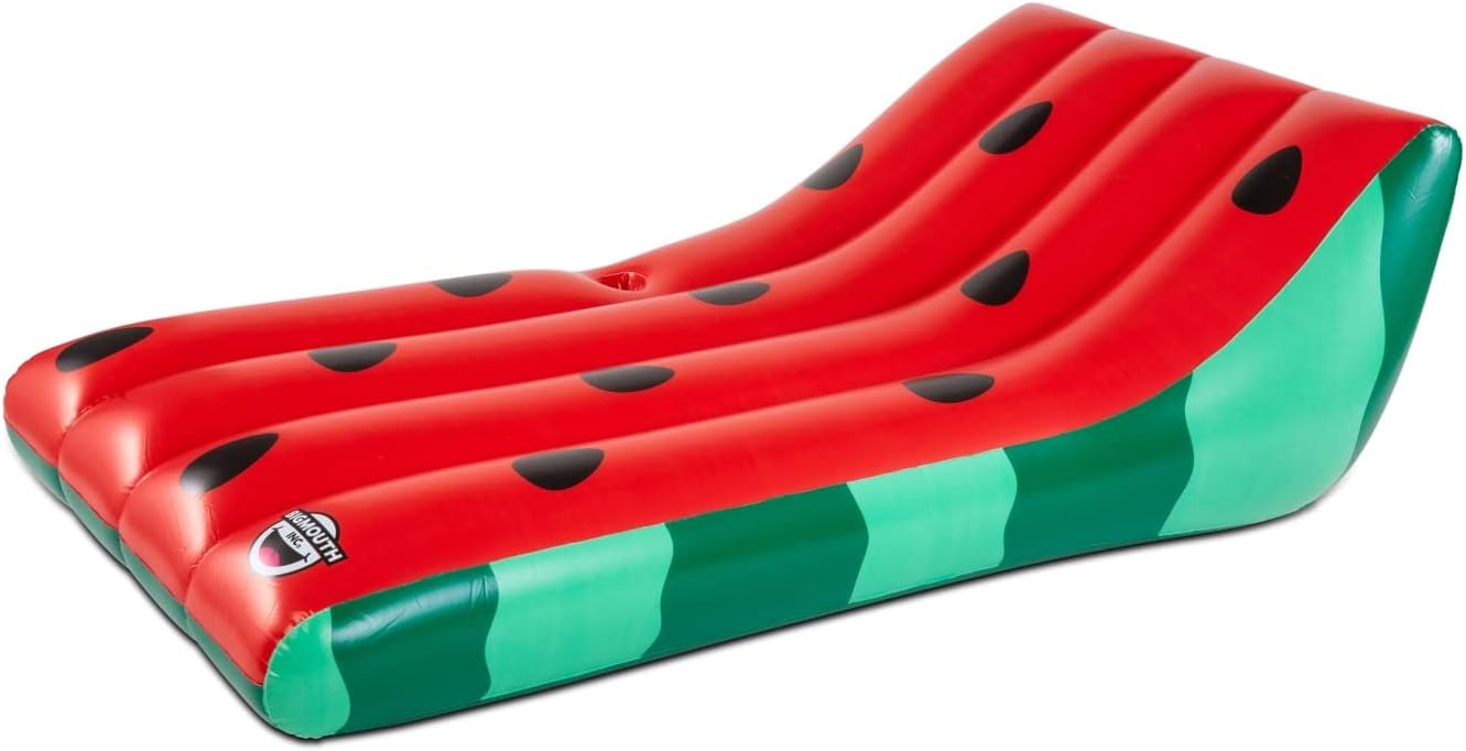 Giant Watermelon Lounging Pool Float, Inflatable Raft, Fun Summer Party Floatie