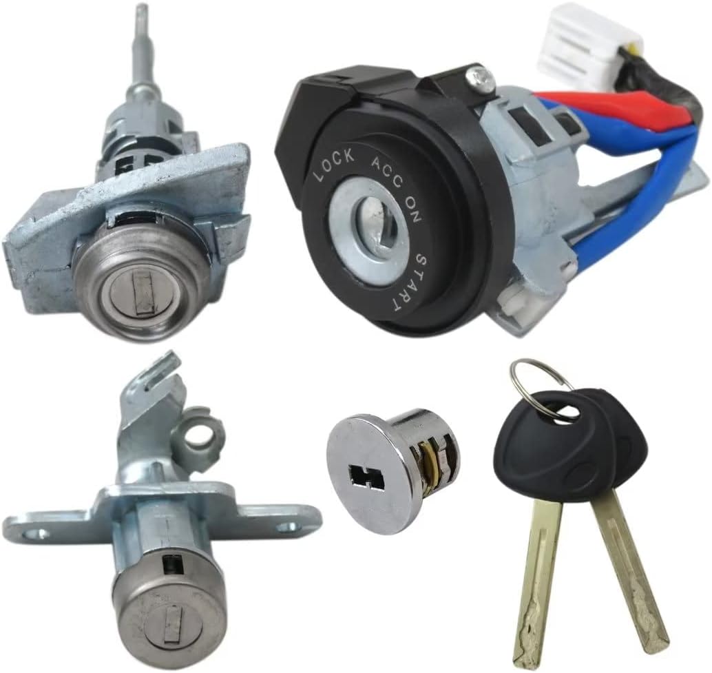 D2198058, 81900C1B00 Door Lock & Key Ignition Barrel Set Compatible with 2016