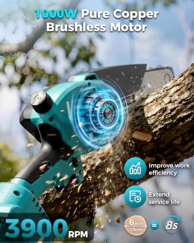 Image of 8 inch Electric Pole Saws for Tree Trimming, 1000W Brushless Motor