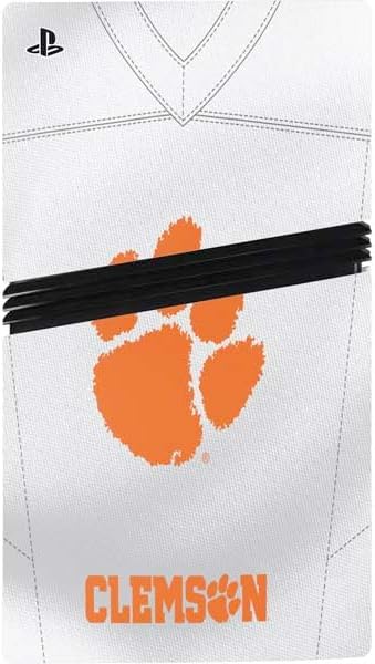 Skinit Decal Gaming Skin Compatible with PS5 Pro Bundle - Officially Licensed Clemson University White Jersey Design