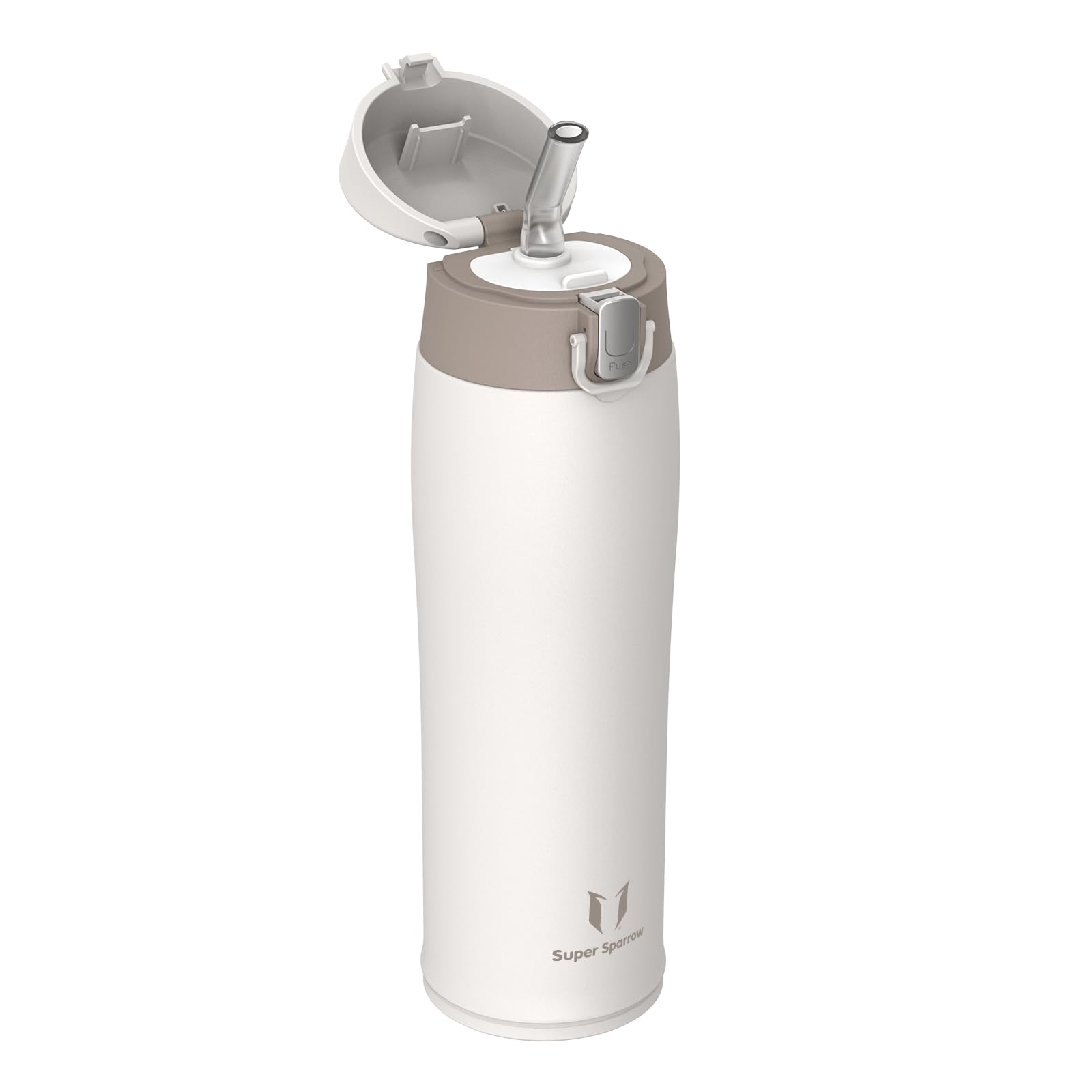 Super Sparrow Borraccia Termica Cannuccia, Borraccia in Acciaio Inox - 350ml, 500ml, 750ml - Senza BPA Tazza Borracce Termiche, Bottiglia Termica per Bambini, Scuola, Sportiva
