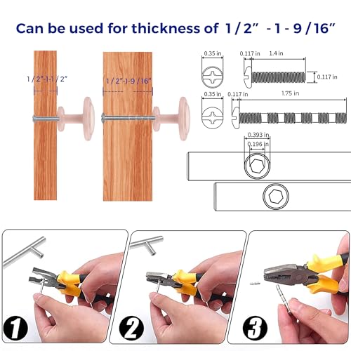 image for Ravinte 10 Pack 1-1/4 Inch Kitchen Cabinet Knobs Pink Frosted Zinc Pul