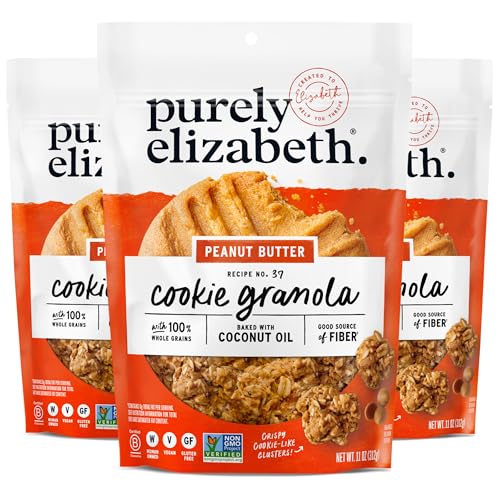 20% coupon - ★Purely Elizabeth Cookie Granola, Peanut Butter, 11oz, 3 bags