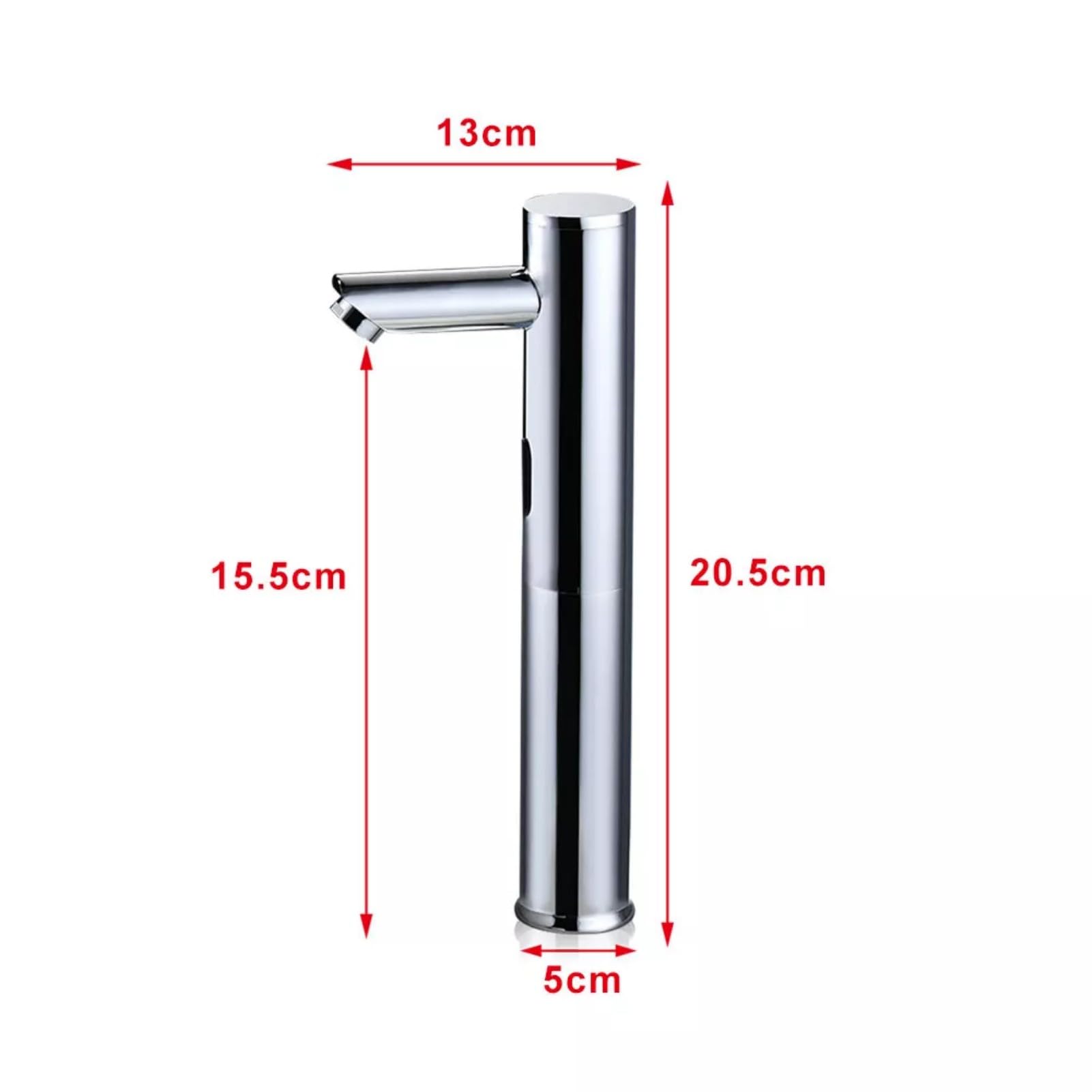 Grifo de cocina con sensor por infrarrojos, automático, sin contacto, grifo de baño, grifo de inducción, grifo de lavabo, funciona con pilas, para baños, hoteles, cocinas (20 cm)