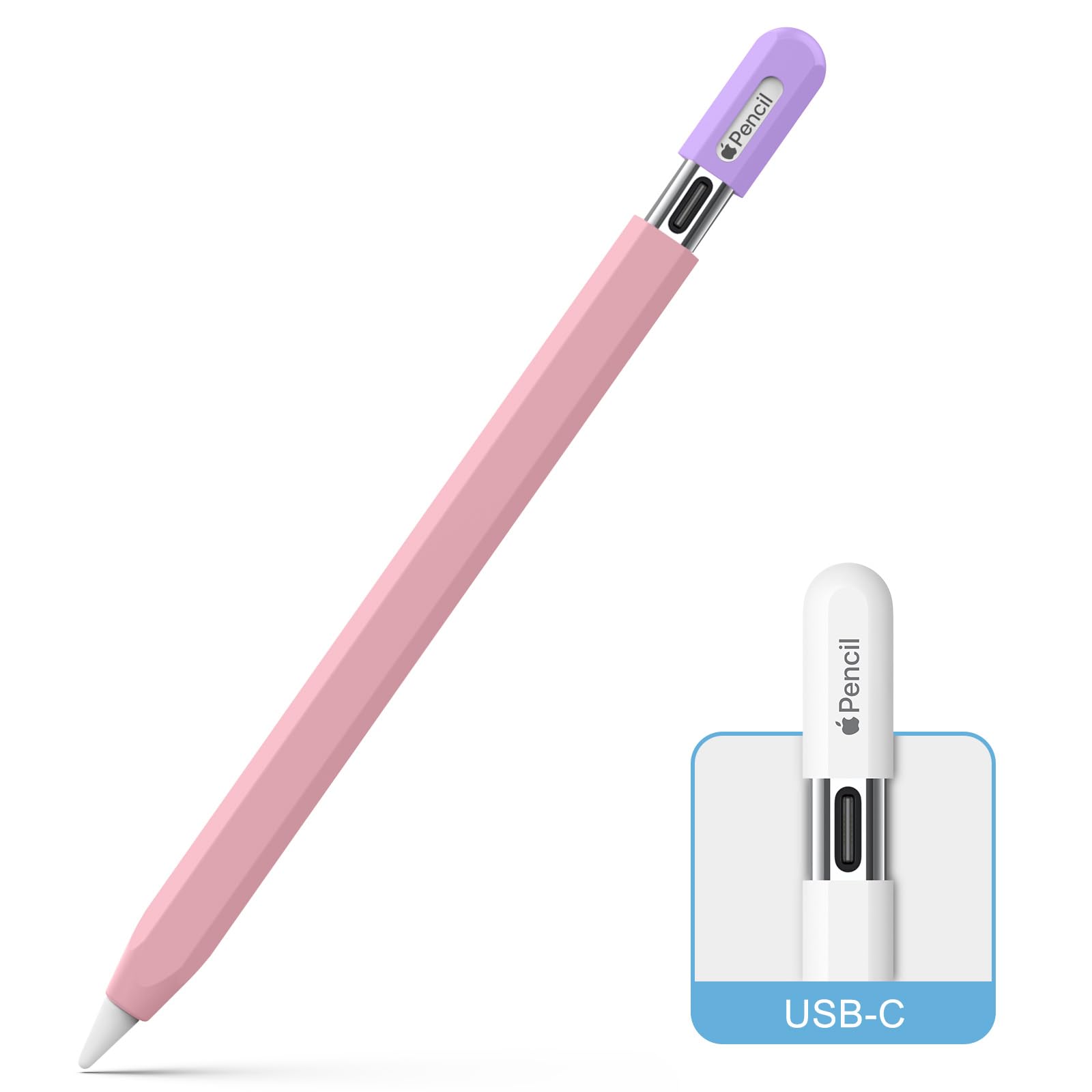 Tobfit Silicone Case for Apple Pencil (USB-C) 2023, Ultra Thin Proteative Cover Soft Skin Anti-Slip Pencil Grip Holder Compatible with Apple Pencil 3rd Generation Pink — Amazon image 8