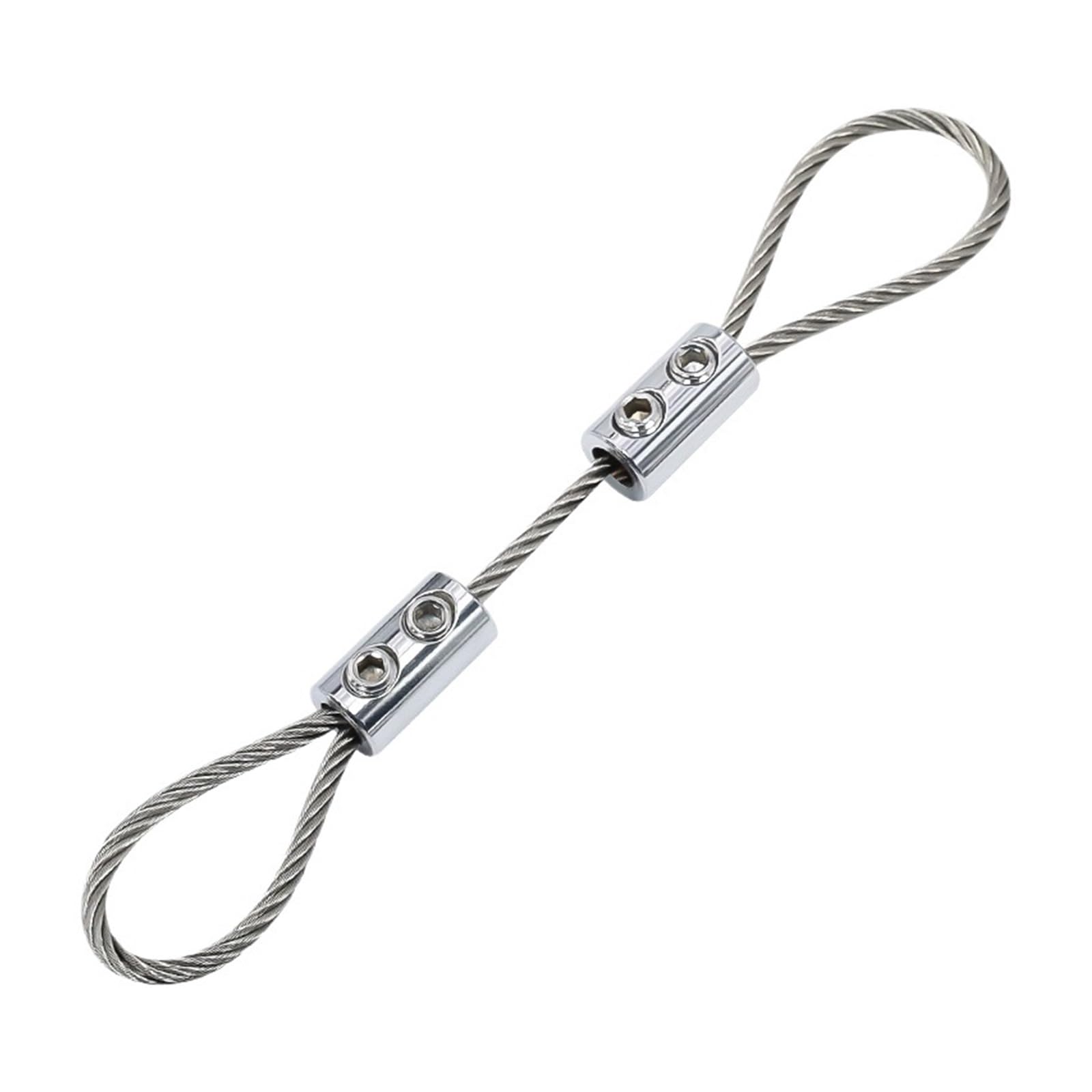 Picture Hanging Wire Curtains, Adjustable Picture Hanging Wire 1.5-4mm Steel Cable, 0.5-2M Stainless Rope Kit(4mm,2M)