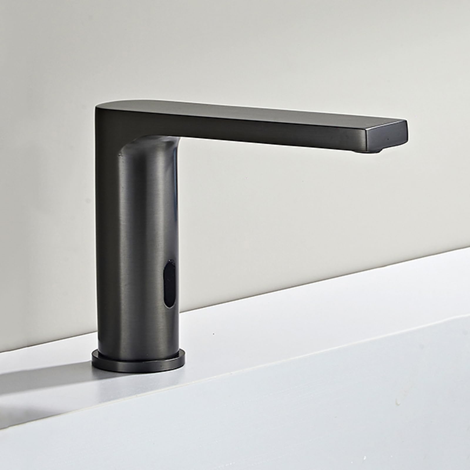ZYCHSJXA Bathroom Touchless Sink Taps Gun Gray Wash Basin with Hot and Cold Infrared Sensor Faucet